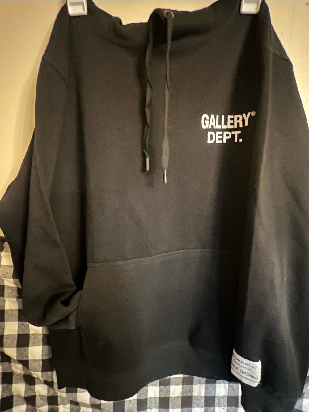 Gallery Dept Black Crewneck Logo Sweatshirt